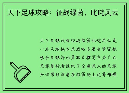 天下足球攻略：征战绿茵，叱咤风云